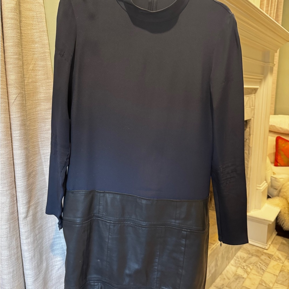 Theory Midnight Blue Long Sleeve Dress